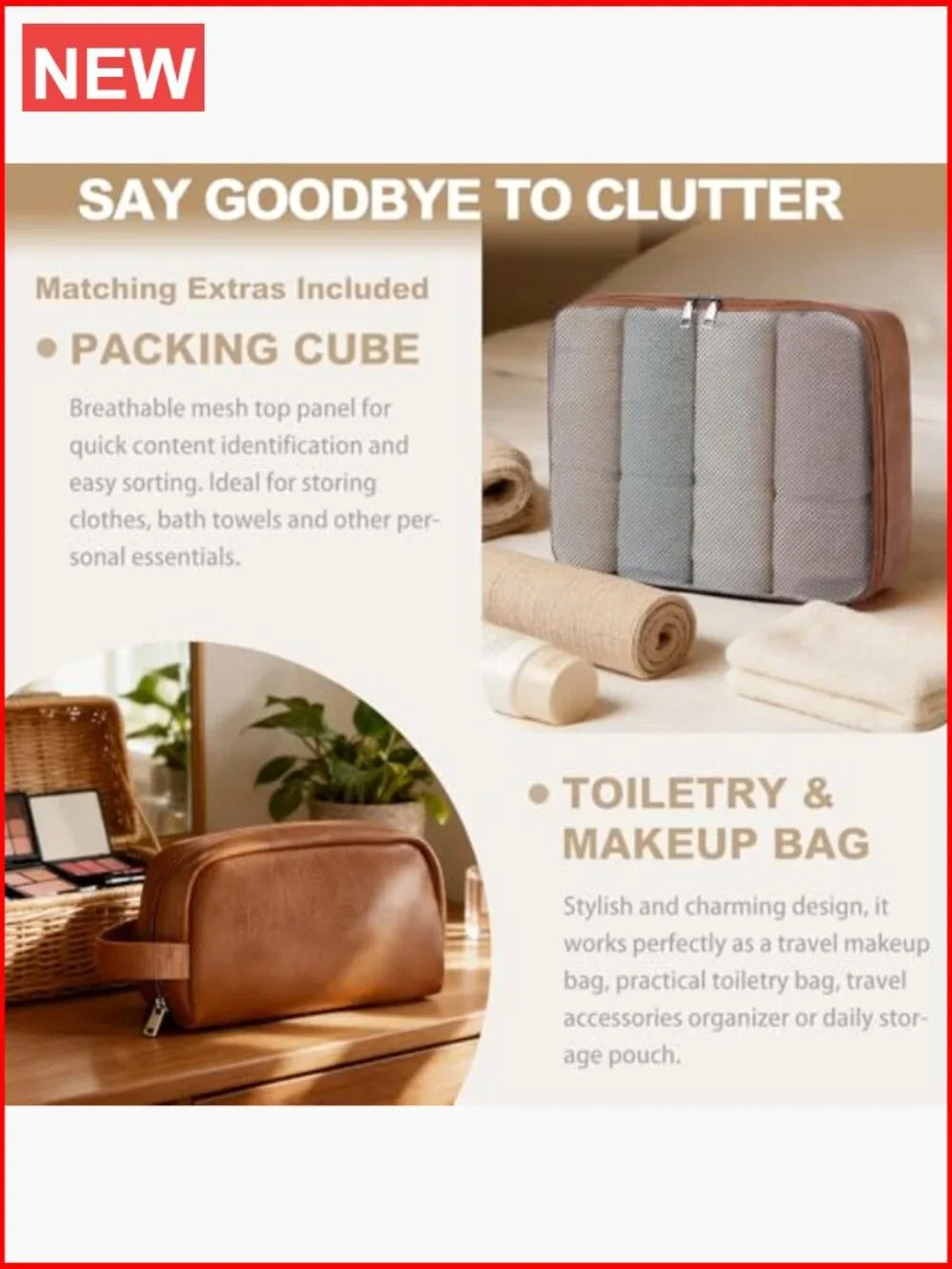 3-in-1 Faux Leather Travel Duffle Bag Weekender Overnight Carry On Gym Bag with